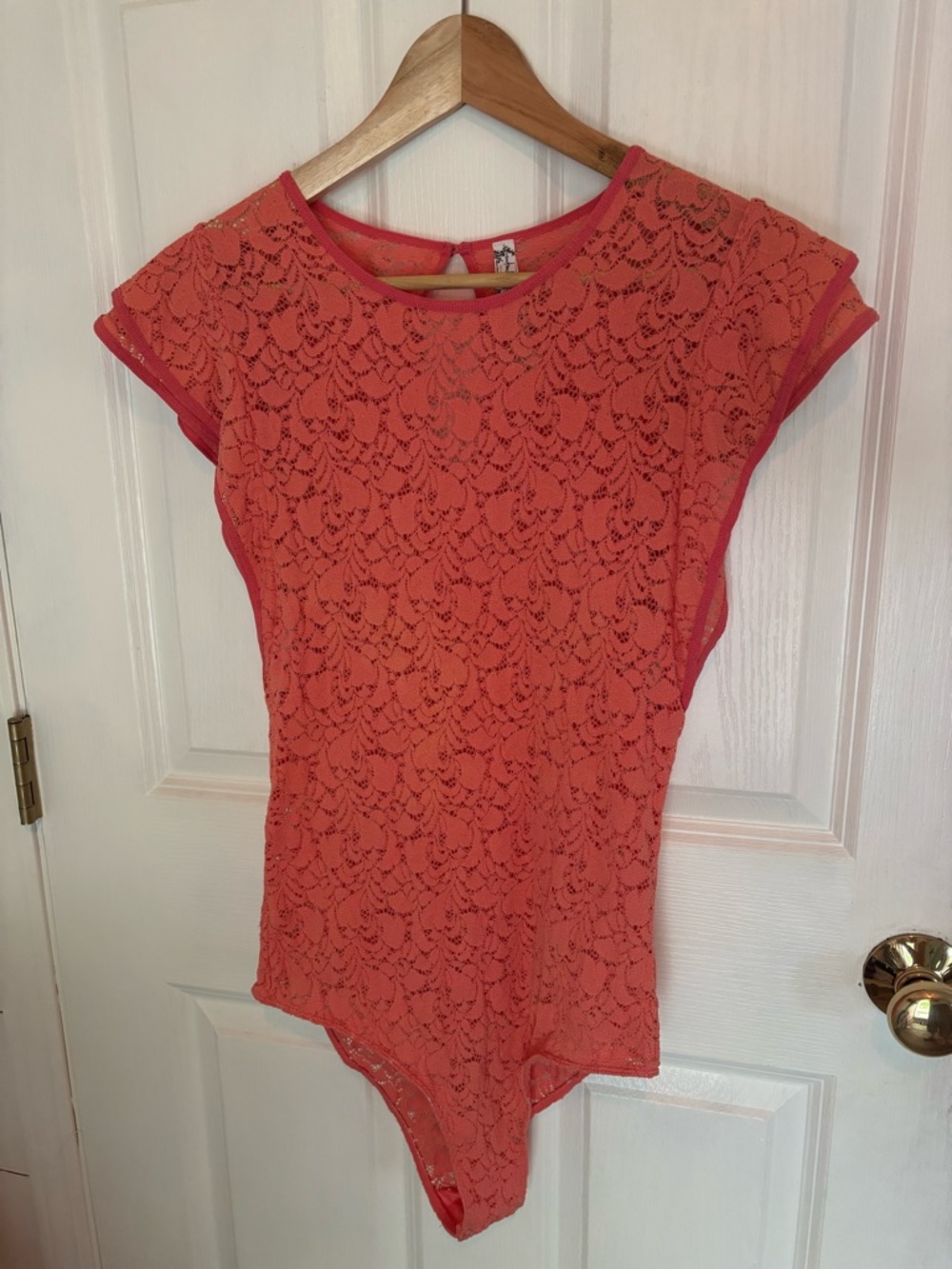 Free people bodysuit summer orange medium